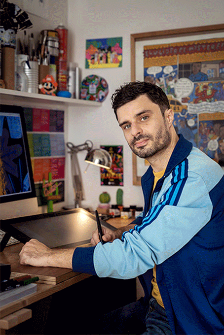 Mon savoir-faire, c’est traduire en illustrations simples et didactiques des messages complexes ou délicats (édition, presse, publicité).