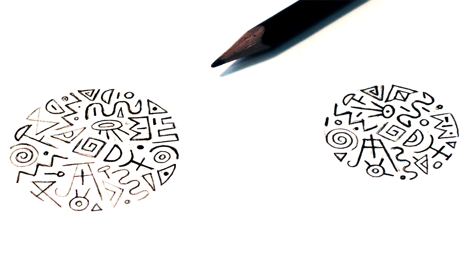 Croquis du logo pour la Compagnie Clown & Mental