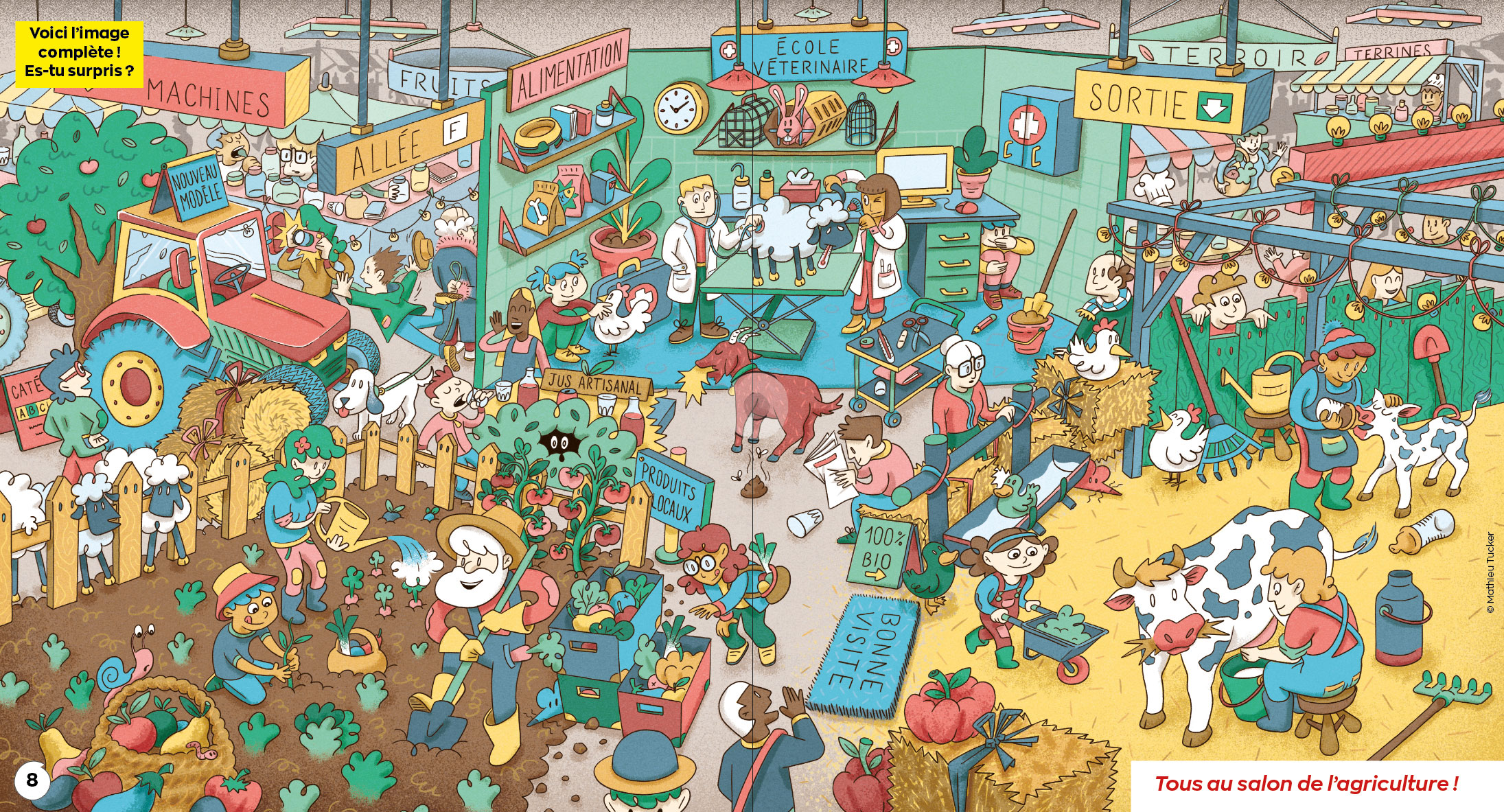 Illustration, pour le magazine Pirouette numéro 253, sur le thème du Salon de l'Agriculture.