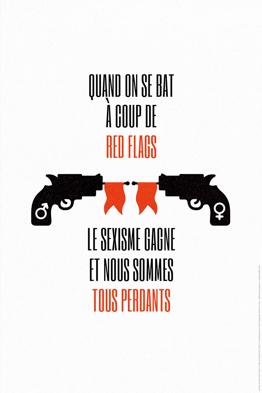 Affiche contre le sexisme, crée avec les jeunes de Montfermeil Pour faire avancer les mentalités contre le sexisme.