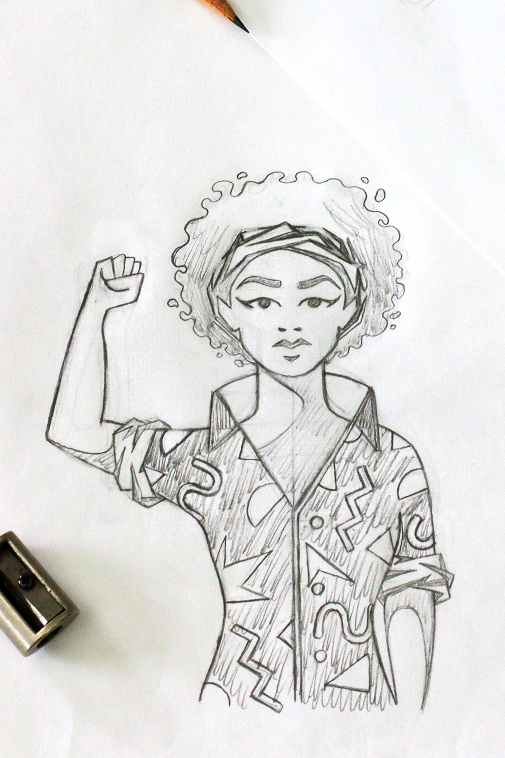 Croquis, visuel affiche jeunes contre le sexisme, Bondy 2026.