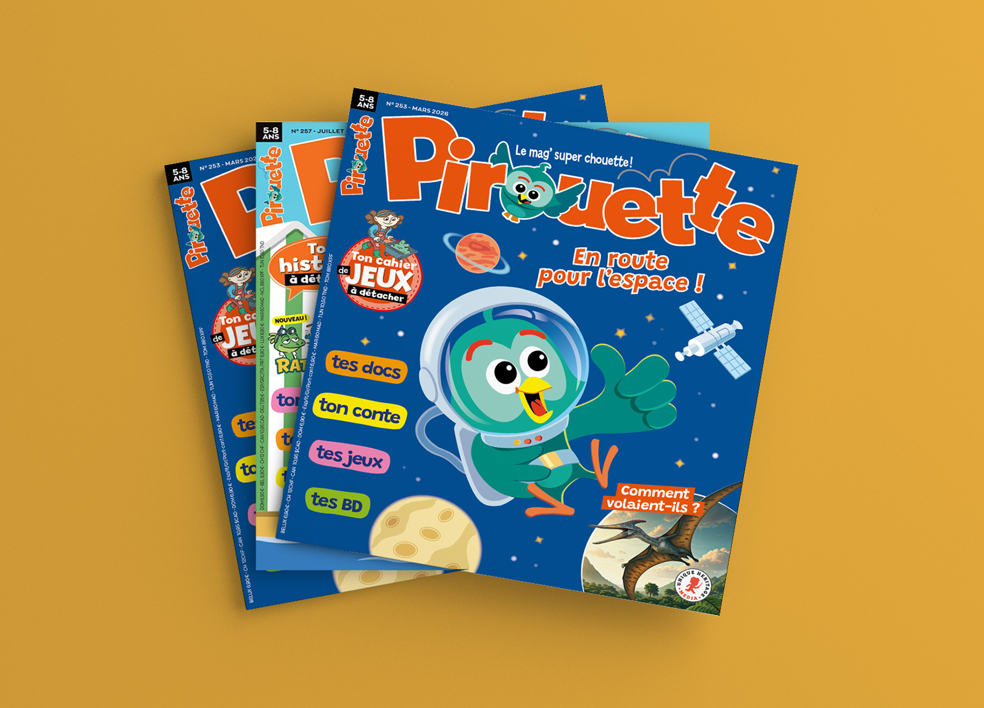 Couvertures Pirouette magazines numéro 253 et 257